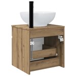 vidaXL Meuble de lavabo mural Chêne artisanal 49 x 44 5 x 66 5 cm