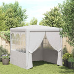 vidaXL Tente de réception avec parois latérales 2 5x2 5m Blanc 90 g/m²
