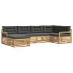 vidaXL Ensemble de canapés d'extérieur 6 pc Blanc et anthracite