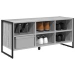 vidaXL Cabinet à chaussures avec stockage Gris Sonoma 60 x 35 x 44 cm