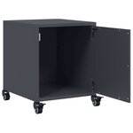 vidaXL Table de chevet anthracite 36x39x43 5 cm acier