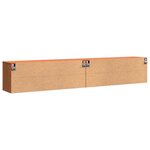 vidaXL Cabinets muraux avec porte 2 Pièces Marron cire 100 x 30 x 35 cm