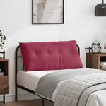vidaXL Coussin de Dos Bordeaux 100 x 50 cm Tissu en velours côtelé