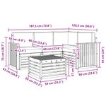 vidaXL Ensemble de canapés d'extérieur 5 Pièces Gris Naturel et Clair