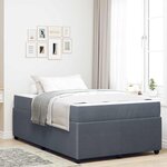 vidaXL Cadre de lit avec matelas Autre Gris foncé 120 x 200 cm Velours