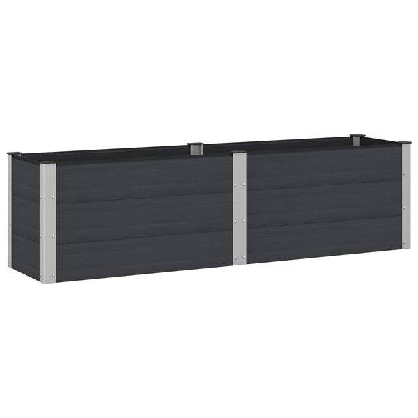 vidaXL Jardinière surélevée Noir 200 x 50 x 54 cm