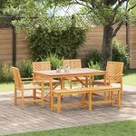 vidaXL Ensemble de salle à manger pour jardin 6 Pièces Marron