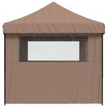 vidaXL Tente de fête 279 x 410 x 315 cm Marron Tissu Oxford