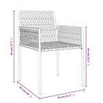 vidaXL Chaises de jardin et coussins lot de 4 marron 54x61x83 cm rotin