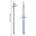 vidaXL Piquets de tente 24 Pièces forme de V 29 5cm Ø20mm acier galvanisé