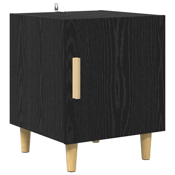 vidaXL Cabinet de chevet Chêne noir 40 x 40 x 50 cm Bois d'ingénierie