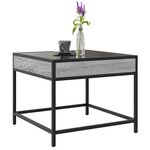 vidaXL Table basse avec LED Infinity sonoma gris 50x50x41 cm