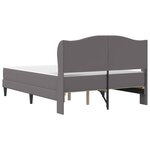 vidaXL Cadre de lit avec tête de lit Gris 160 x 200 cm Simili cuir