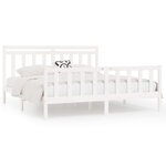 vidaXL Cadre de lit Blanc Bois de pin massif 200x200 cm