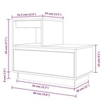 vidaXL Tables de chevet 2 Pièces Blanc 60x34x51 cm Bois de pin solide