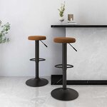 vidaXL Tabourets de bar lot de 2 marron velours