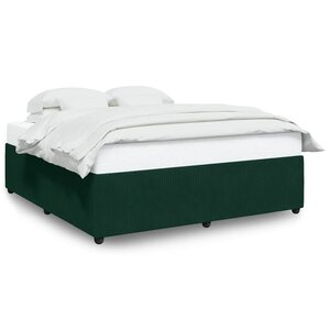 vidaXL Cadre de lit sans matelas vert foncé 180x200 cm velours