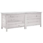 vidaXL Boîte de rangement jardin blanc 150x50x56 5cm bois massif sapin