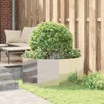 vidaXL Jardinière Argent 120 x 120 x 50 cm Acier inoxydable