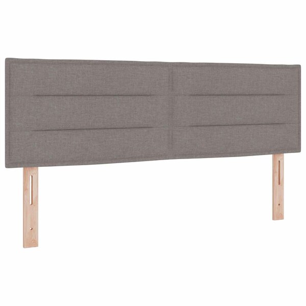 vidaXL Tête de lit LED avec bandes LED Taupe 160 cm tissu