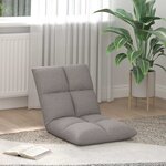 vidaXL Fauteuil de sol ajustable Taupe Tissu