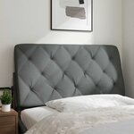 vidaXL Coussin de tête de lit gris foncé 100 cm tissu