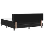 vidaXL Lit à ressorts avec matelas Noir 180 x 200 cm tissu
