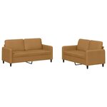 vidaXL Ensemble de canapés 2 Pièces marron velours