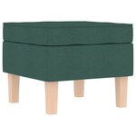 vidaXL Chaise à bascule avec repose-pied Vert foncé Tissu