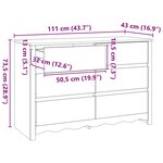 vidaXL Commode Drammen Marron 111 x 43 x 73 5 cm Bois de pin massif