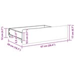 vidaXL Tiroirs de lit 2 Pièces gris clair bois d'ingénierie et tissu