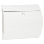 Boîte aux Lettres en Acier  Aura E5401  Grande capacité  Anti-pluie  Blanc