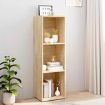 vidaXL Bibliothèque/Meuble TV chêne sonoma bois d'ingénierie