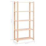 vidaXL Étagère de stockage 5 niveaux 80x38x170 cm Pin solide 250 kg