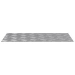 vidaXL Plaques à damier 4 Pièces Argent 60 x 30 cm Aluminium
