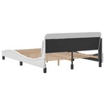 vidaXL Cadre de lit Dover blanc 140x190 cm similicuir