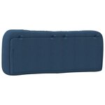 vidaXL Coussin de tête de lit Hvar bleu 120 cm tissu