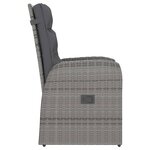 vidaXL Ensemble à manger d'extérieur 9Pièces coussins Résine tressée Gris