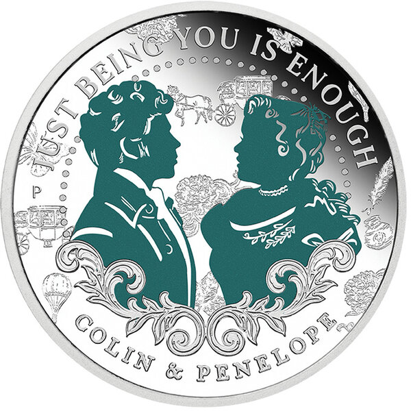 Monnaie COLIN AND PENELOPE Bridgerton 1/2 Oz Argent 50 Cents Australia 2026 (PRÉCOMMANDE)