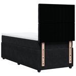vidaXL Sommier à lattes de lit avec matelas Noir 90x200 cm Velours