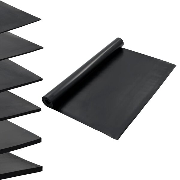 vidaXL Tapis en caoutchouc antidérapant 1 2x5 m 2 mm Lisse