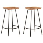 vidaXL Tabourets de bar lot de 2 bois d'acacia solide