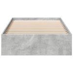 vidaXL Cadre de lit et tiroirs gris béton 90x200 cm bois d'ingénierie