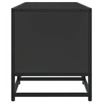 vidaXL Meuble TV noir 120x35x41 cm bois d'ingénierie et métal