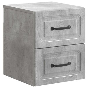 vidaXL Cabinet de chevet mural Gris béton 34 5 x 33 x 40 cm