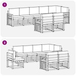 vidaXL Ensemble de canapés d'extérieur 8 pc Gris Naturel et Clair