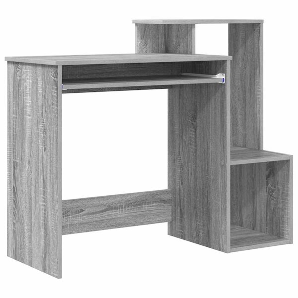 vidaXL Bureau Gris Sonoma 106 x 40 x 88.5 cm Bois d'ingénierie