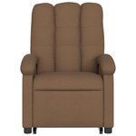 vidaXL Fauteuil inclinable électrique marron tissu