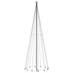 vidaXL Sapin de Noël avec piquet 732 LED blanc chaud 500 cm