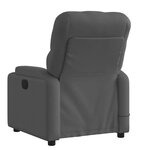 vidaXL Fauteuil inclinable de massage gris foncé tissu